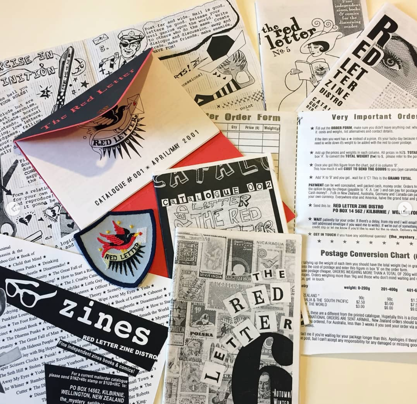 Various zines and posters.