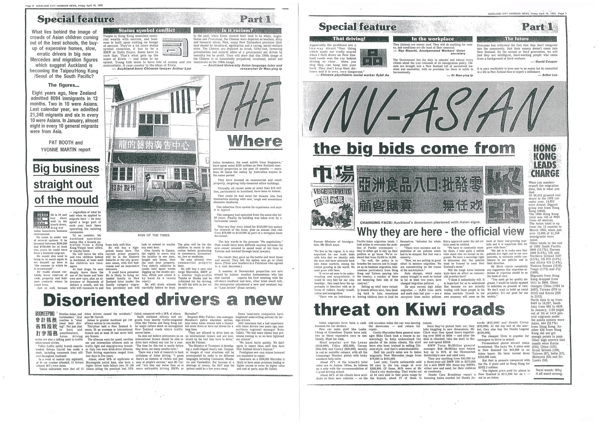 A newspaper feature with the headline 'The Inv-Asian'.