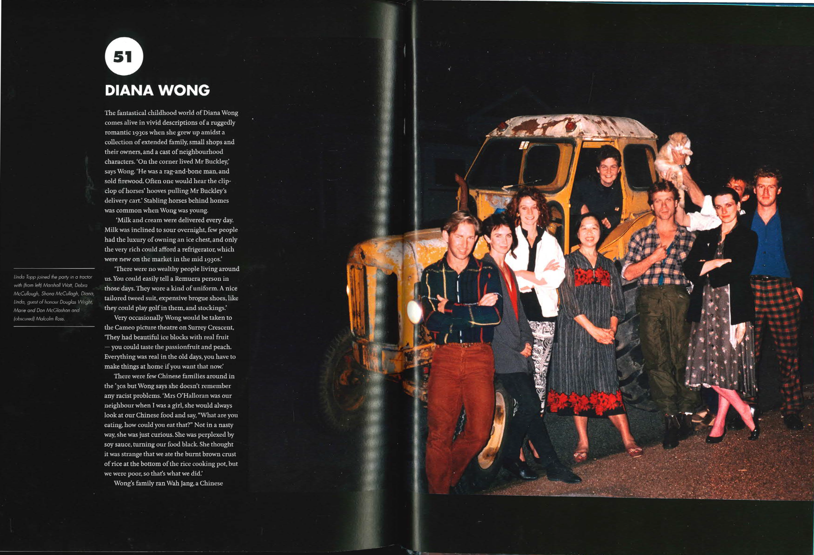 Scanned image of an article with a group photo