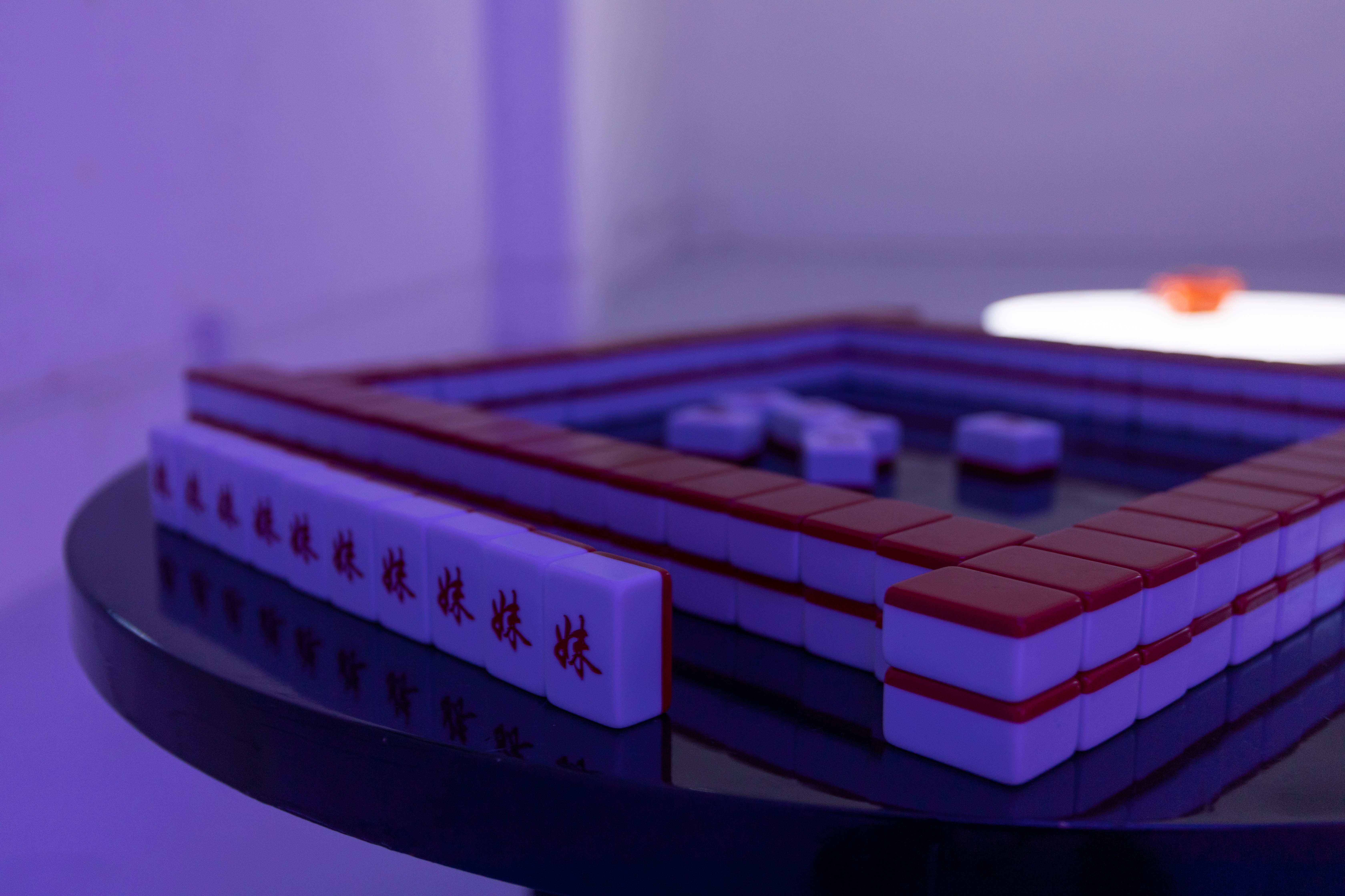 a set of customised Mahjong with Yumoi's name