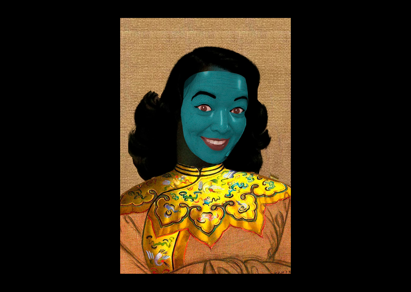 Vladimir Tretchikoff's painting 'Chinese Girl' adapted to have the face of Li-Ming Hu.