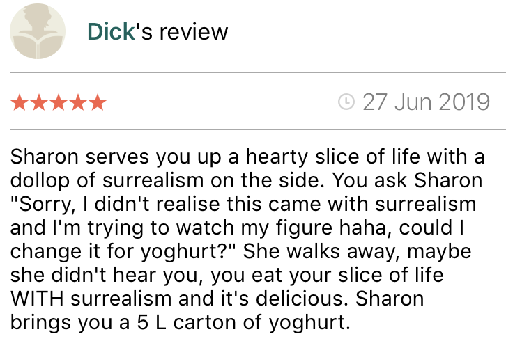 screen shoot of a review