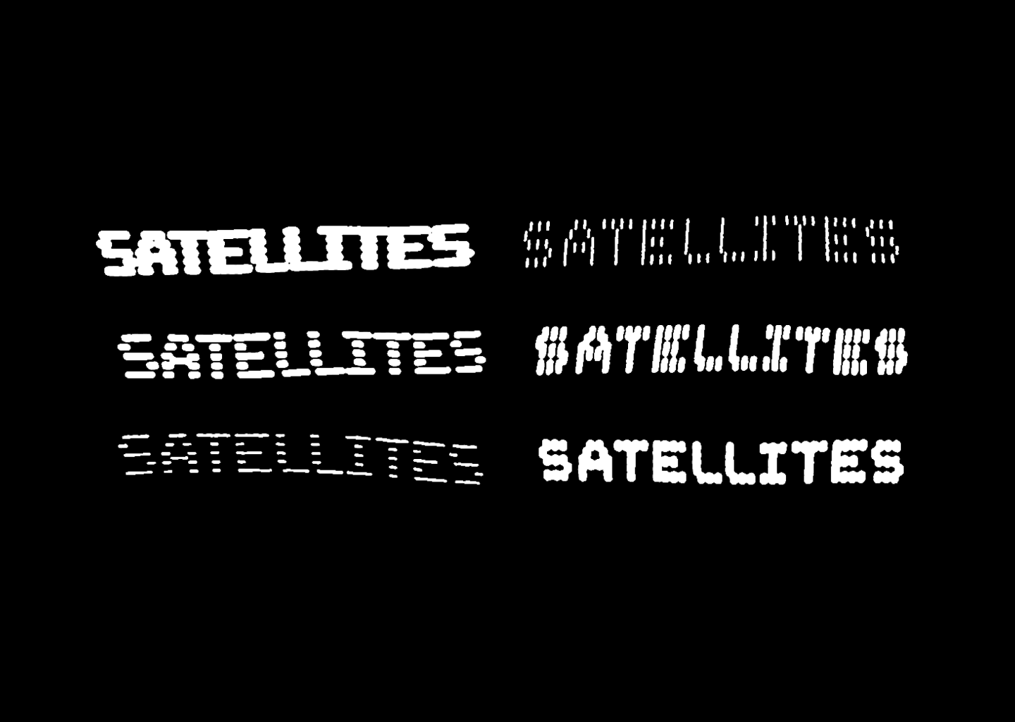 Variations of the Satellites logo.