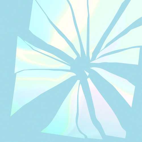 Light blue book cover with holographic fragments