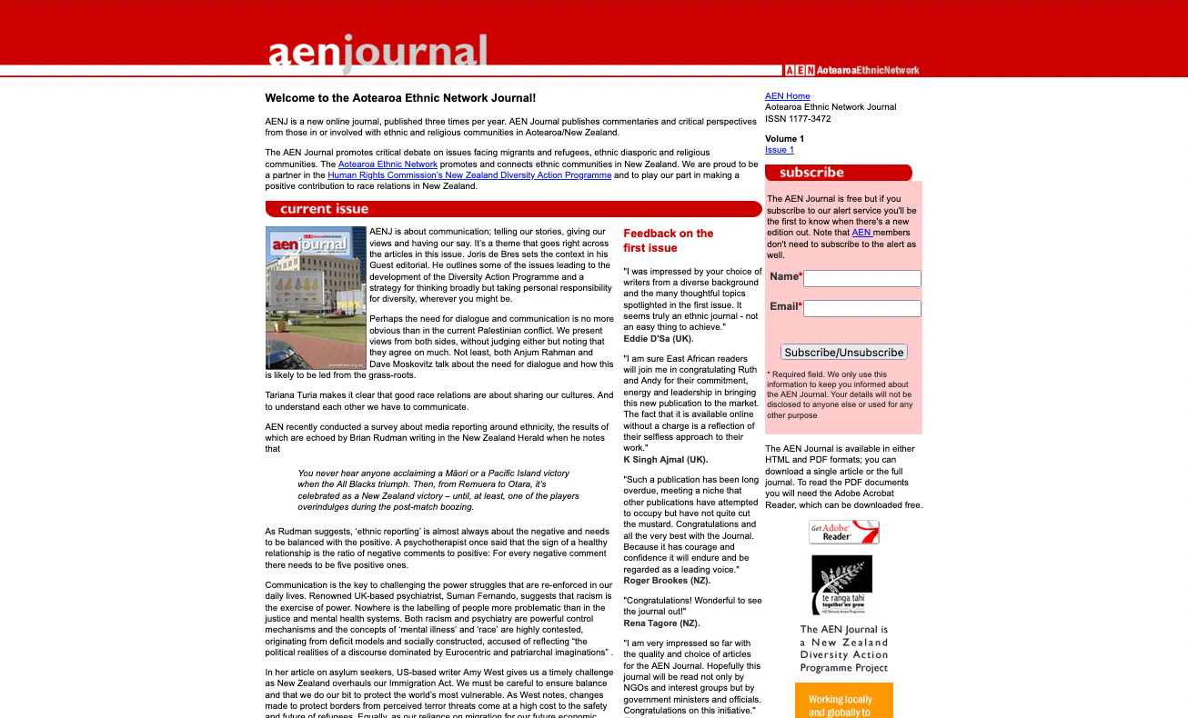 A webpage with a red header and lots of text.
