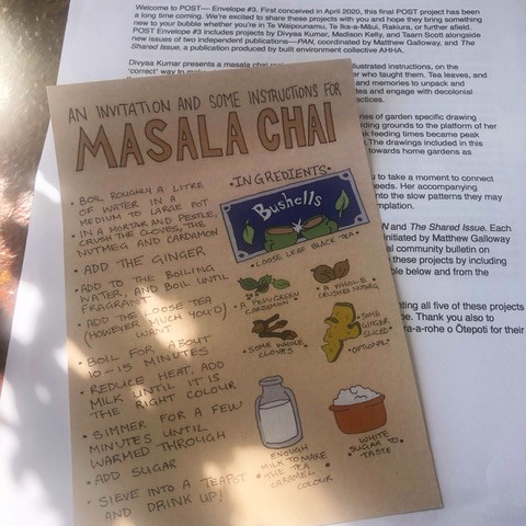 An illustrated recipe for Masala Chai