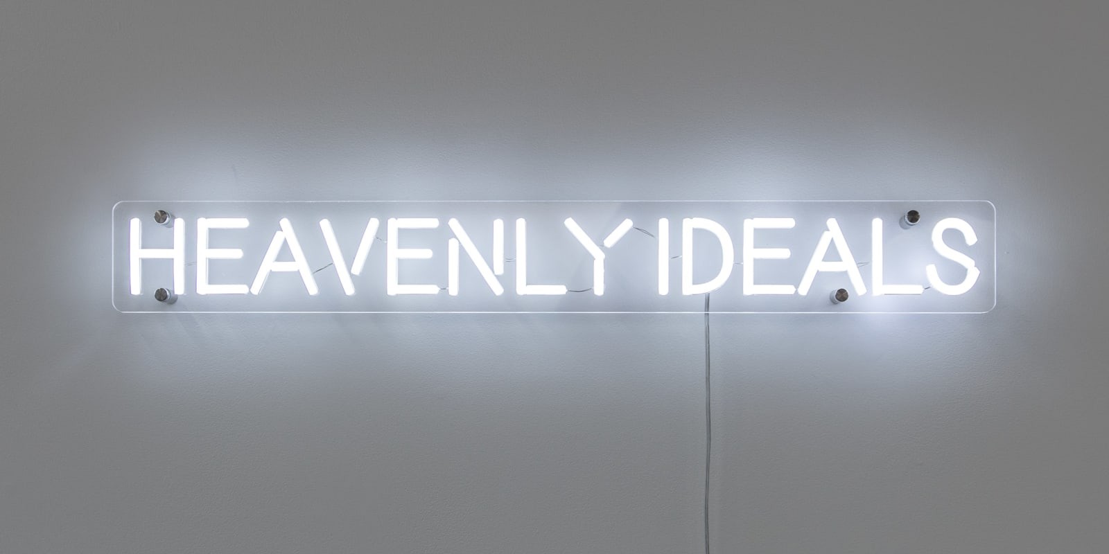 Heavenly Ideals neon white sign