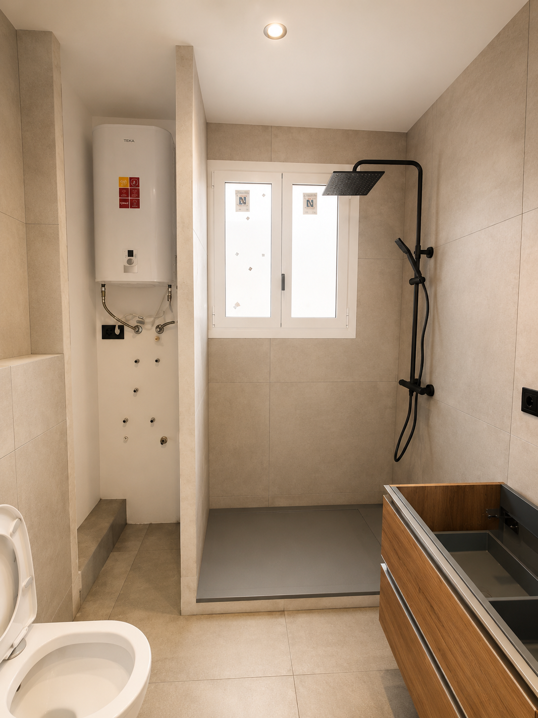 Fase construcción baño principal
