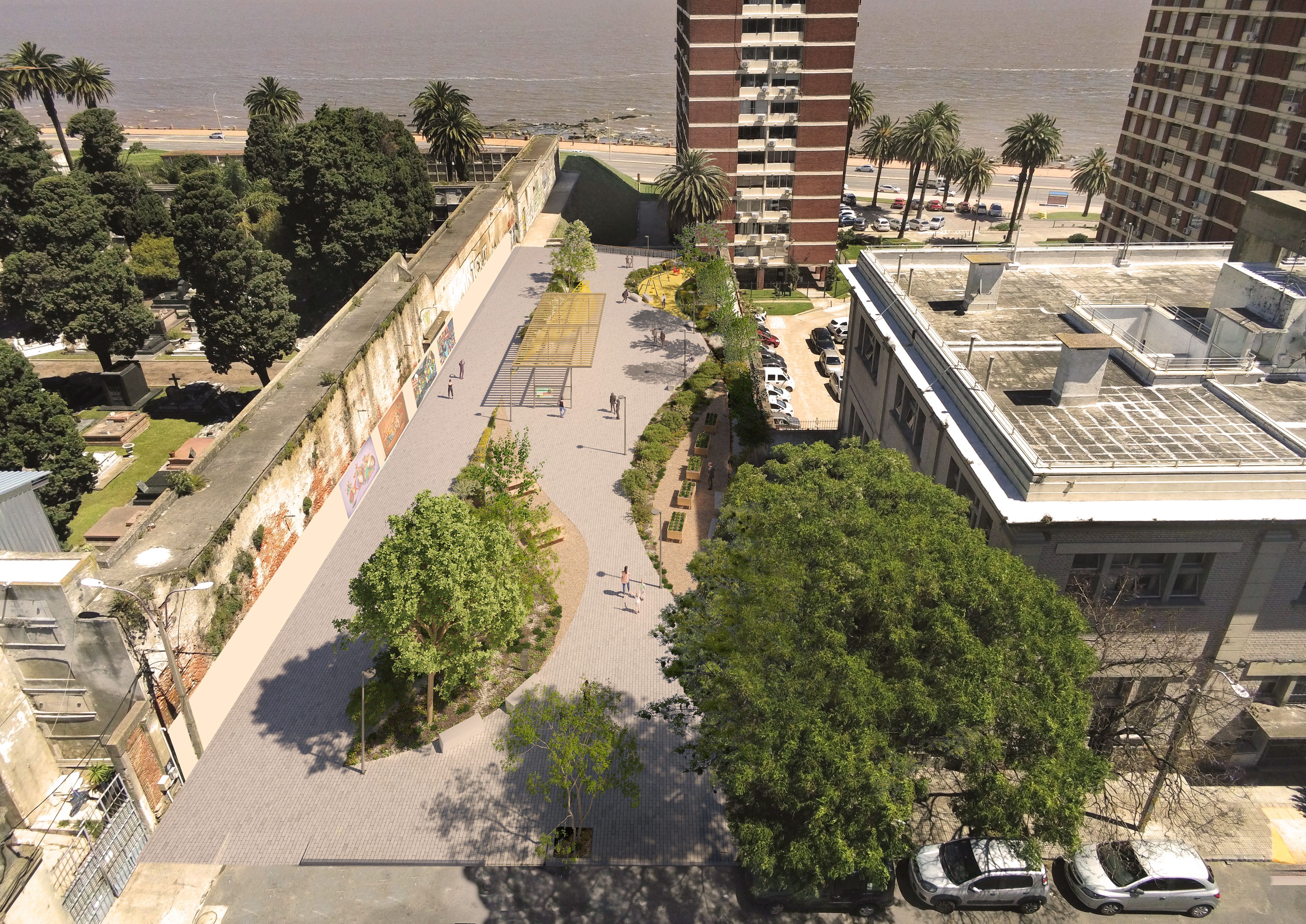 Vista aerea de la plaza