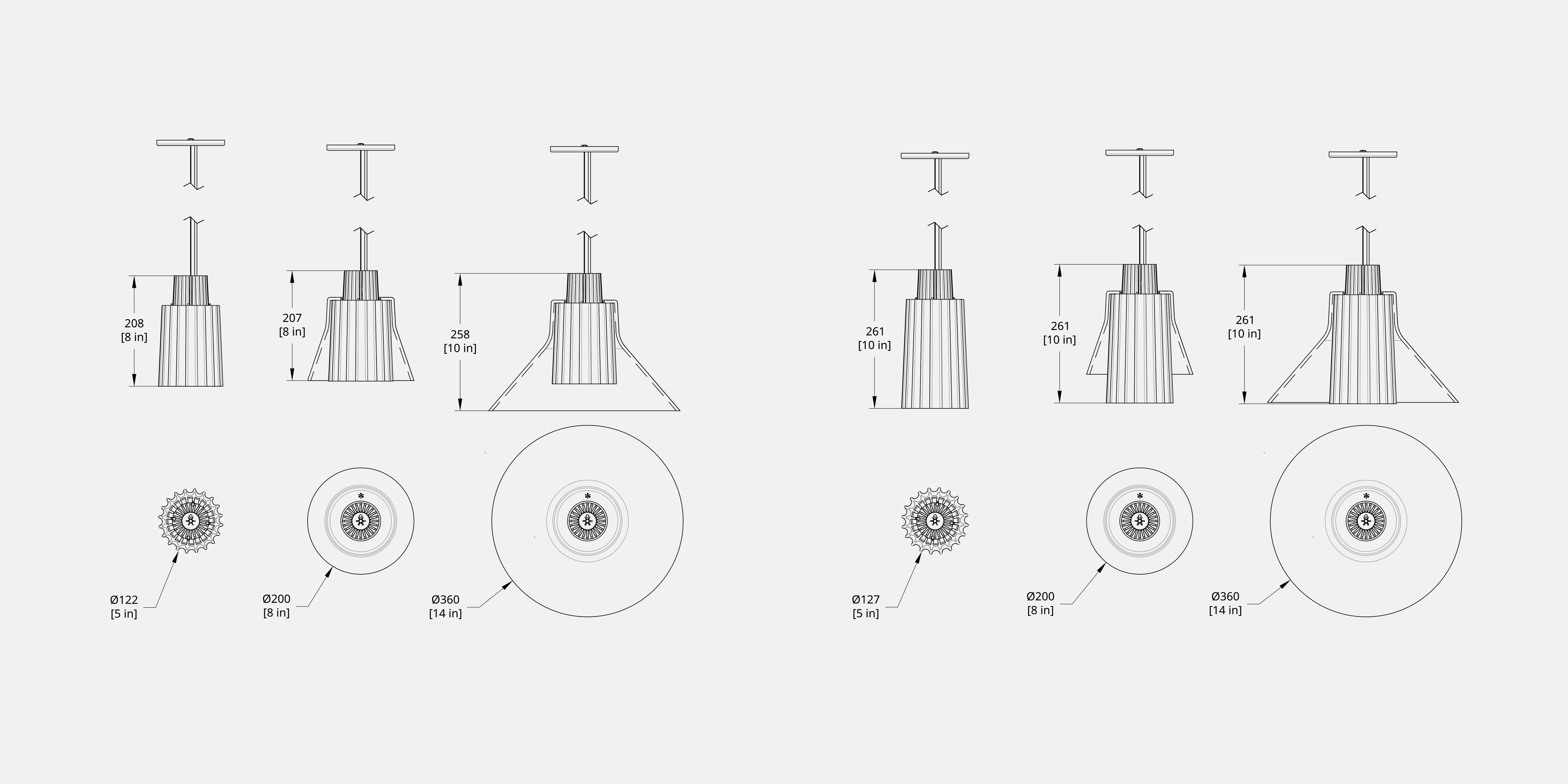 ample technical drawing, flat canopy
