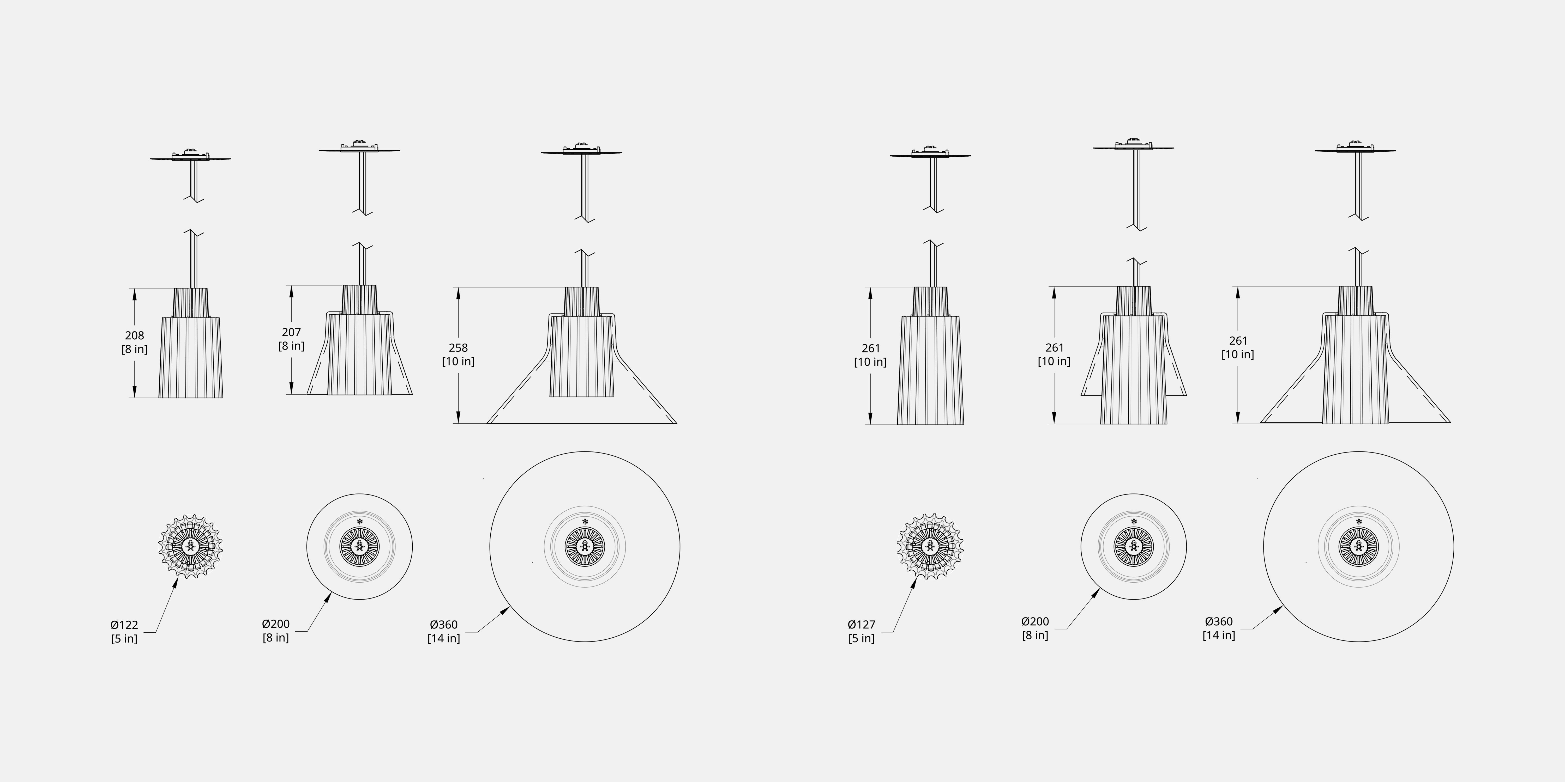 ample technical drawing, trimless canopy