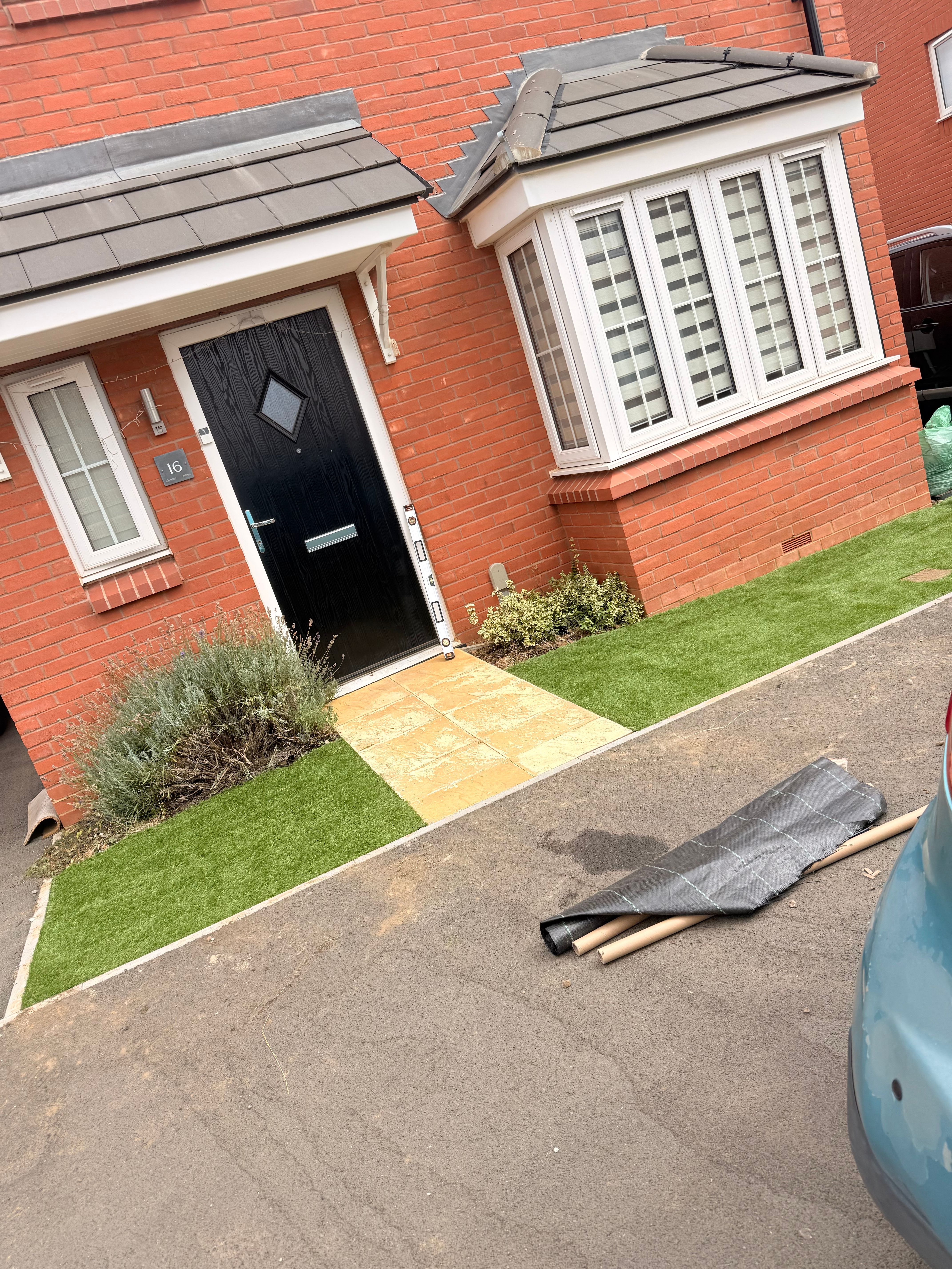 After: Artificial grass installation 