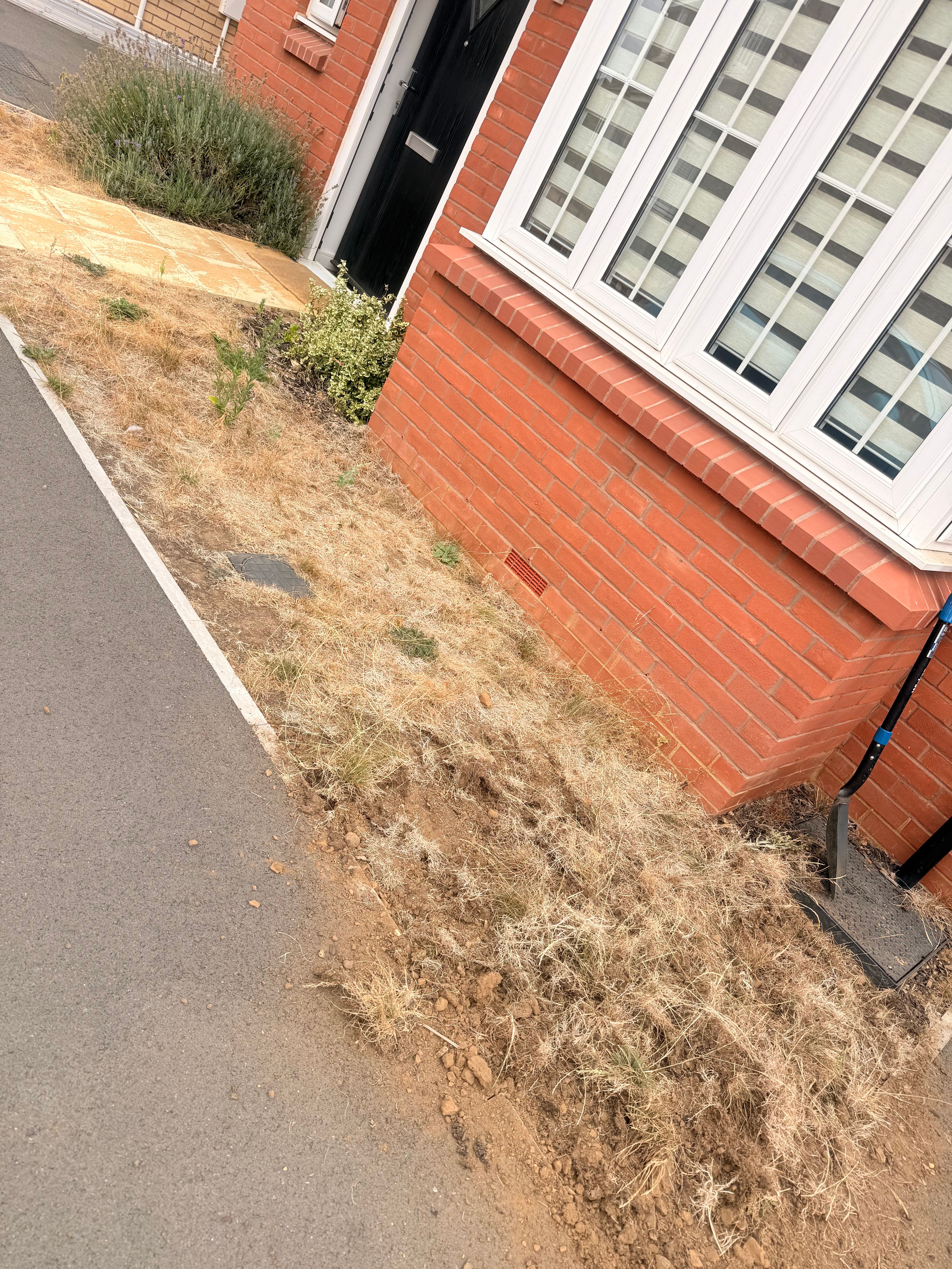 Before: Artificial grass installation 
