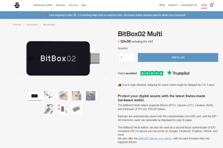 BitBox02 specs