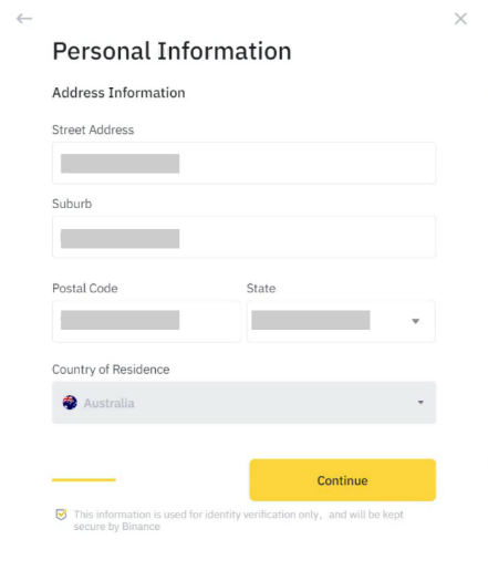 Enter in personal information
