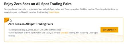 Bybit zero spot trading fees
