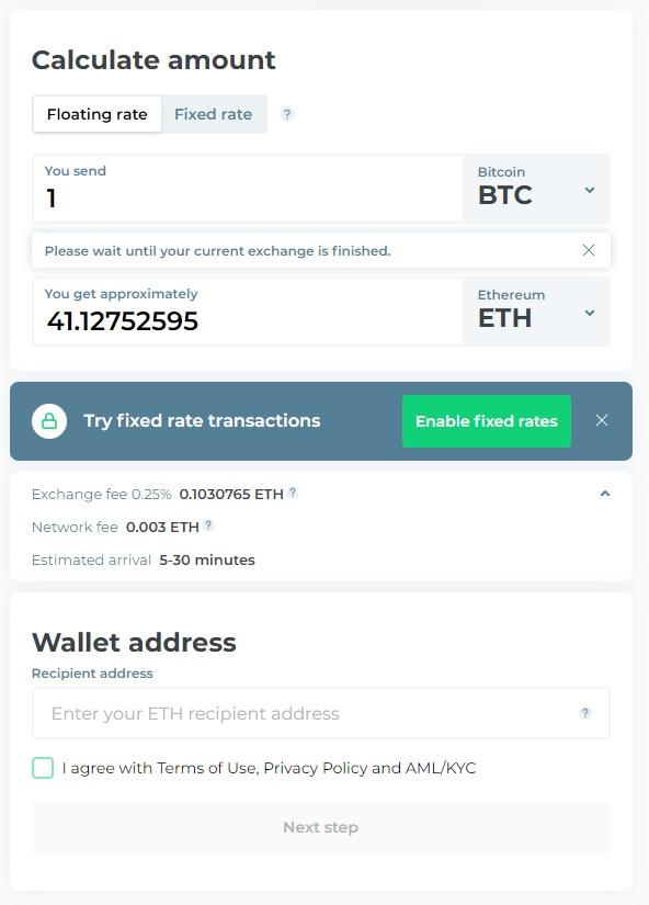 changelly swap