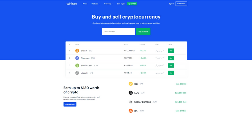 Coinbase-Website