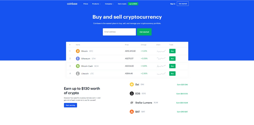 coinbase website
