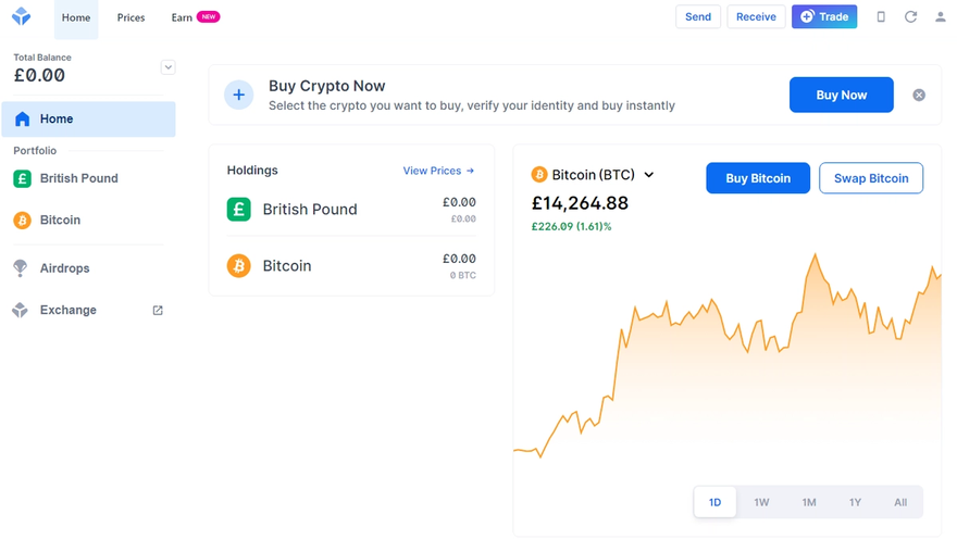 Blockchain.com Wallet dashboard