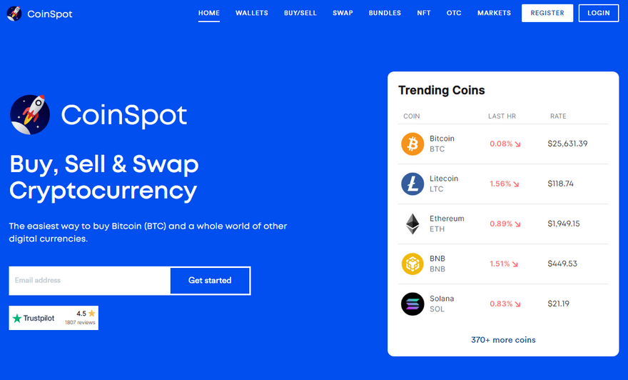 Open an account with Coinspot