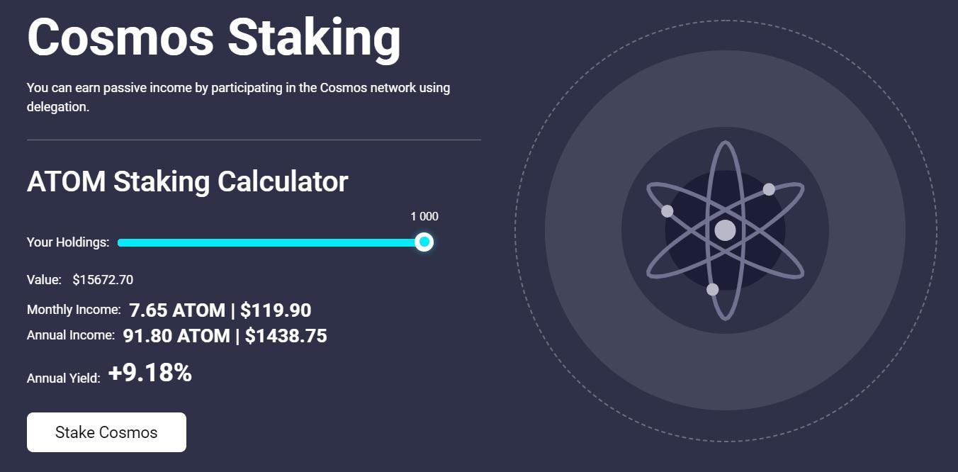 staking atom on guarda wallet