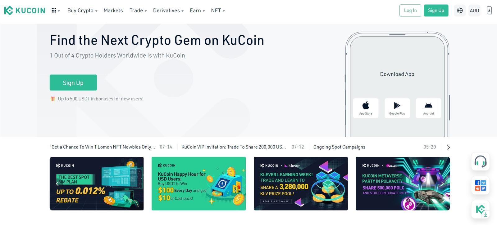 KuCoin website