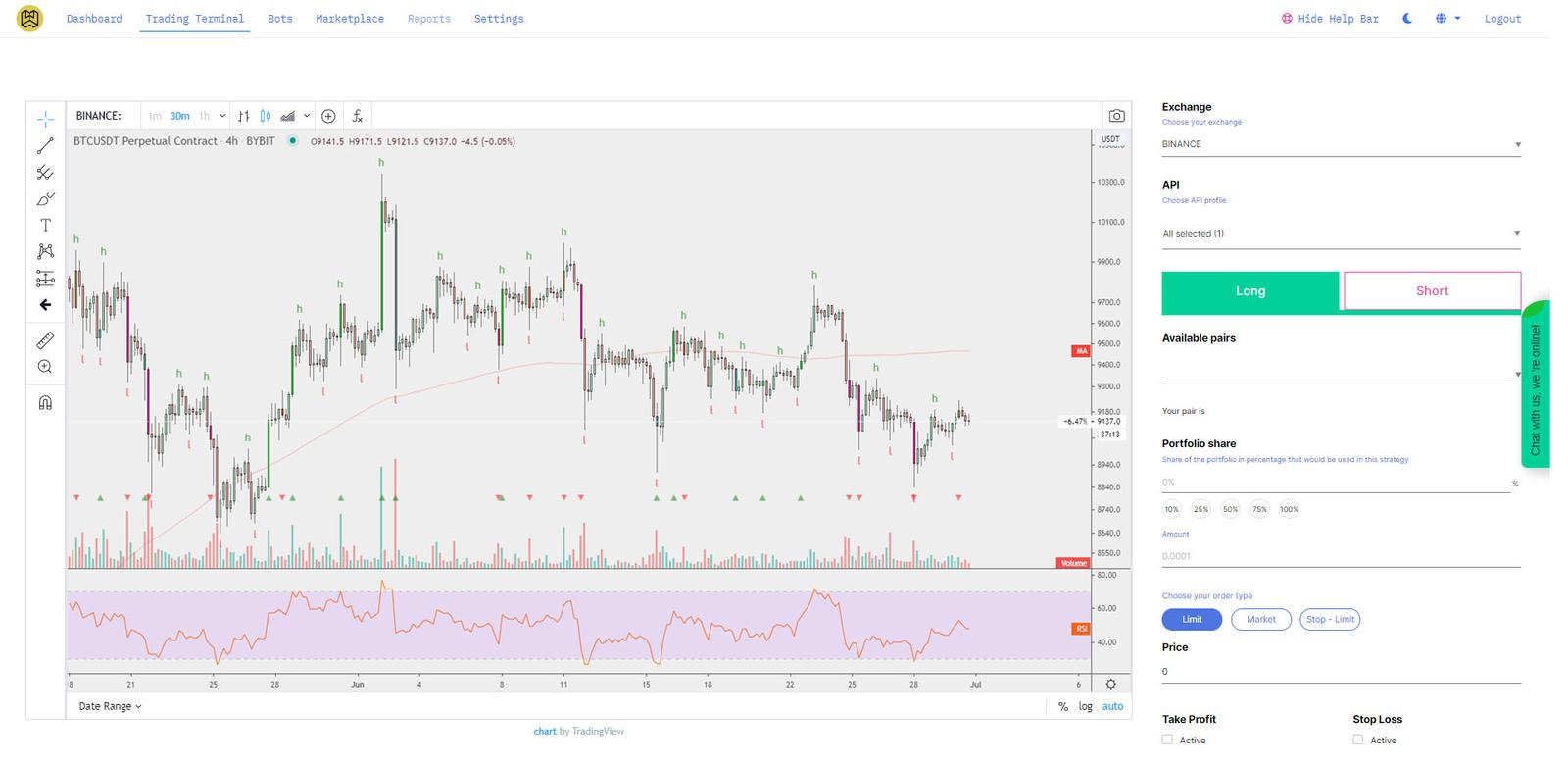 wunderbit trading terminal