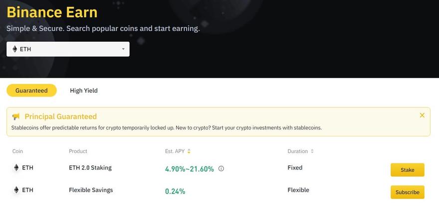 Binance Etherium