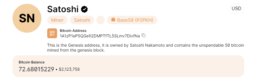 satoshi nakamoto wallet address