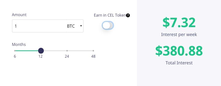 celsius network earn bitcoin