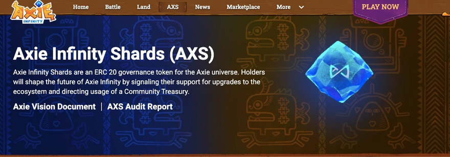 Axie Infinity website