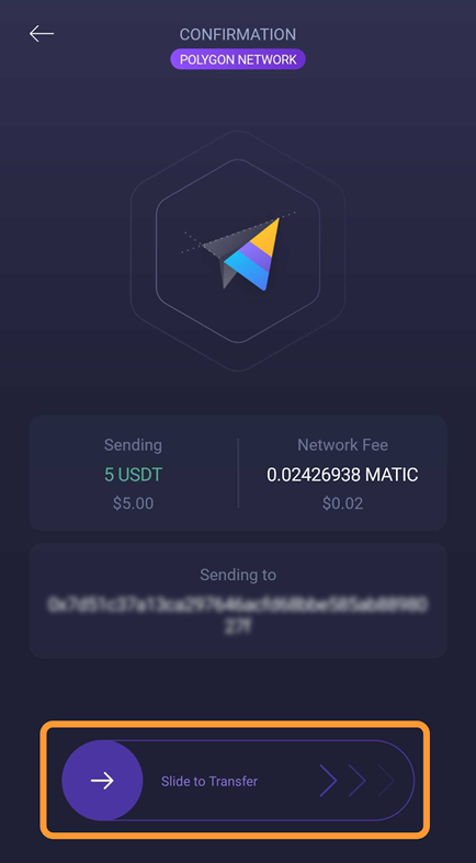 Confirm the withdrawal from Exodus wallet