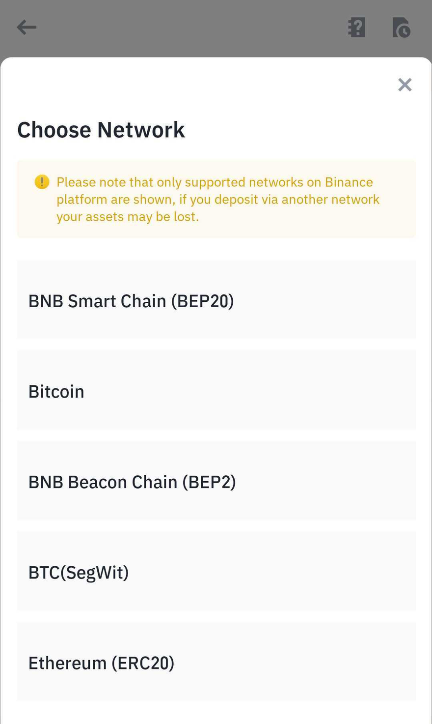 Choose crypto network