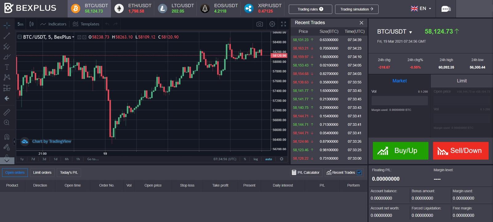 bexplus user interface
