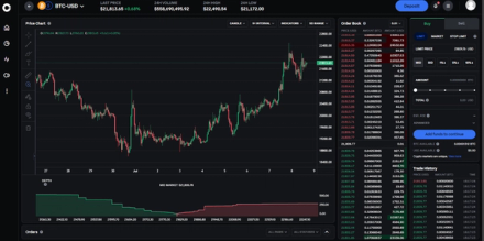Coinbase Pro trading interface