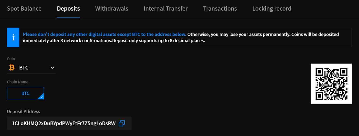 AAX Deposit Bitcoin