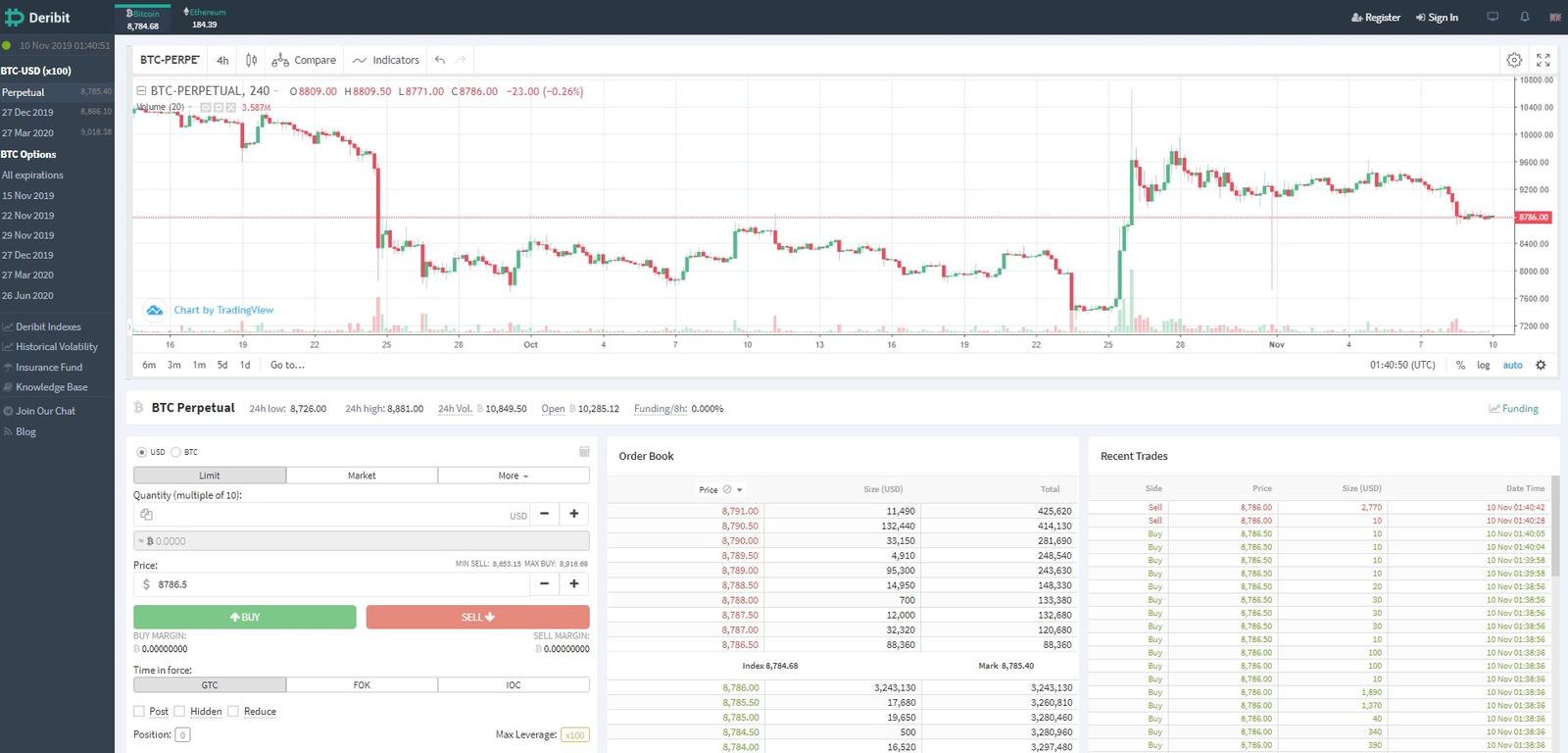 deribit trading