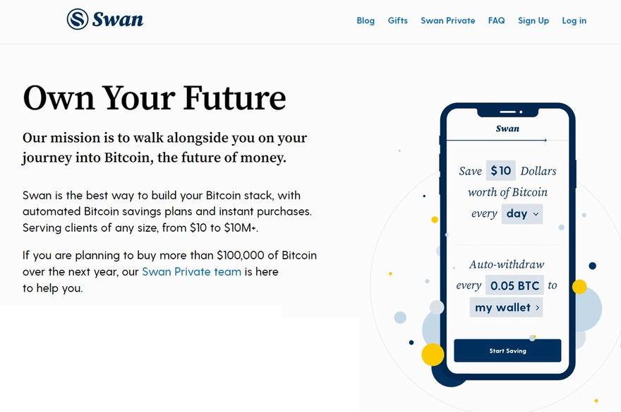 Swan Bitcoin website