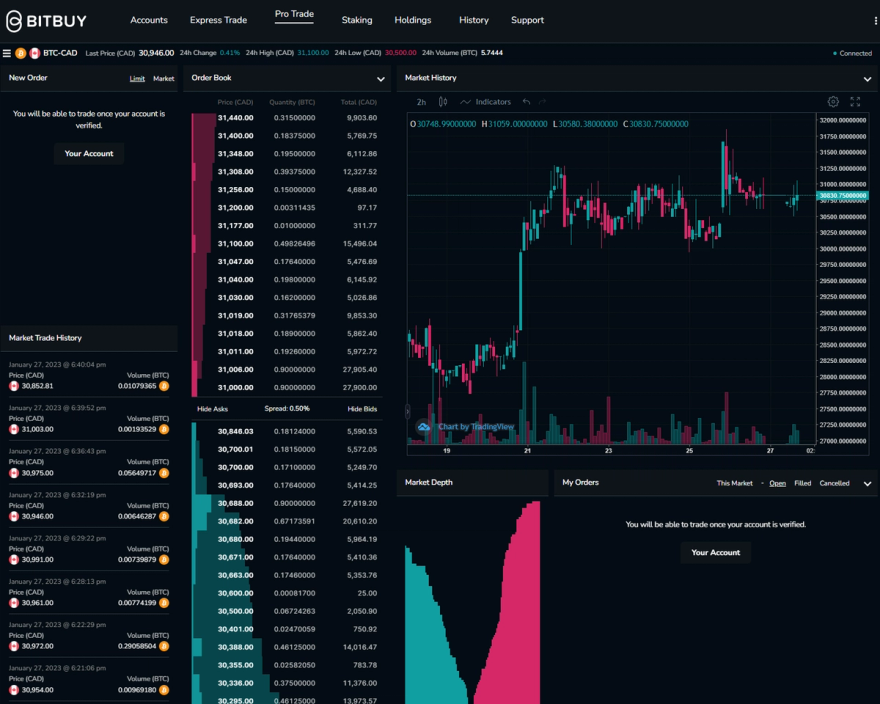 Bitbuy Pro Trade screenshot