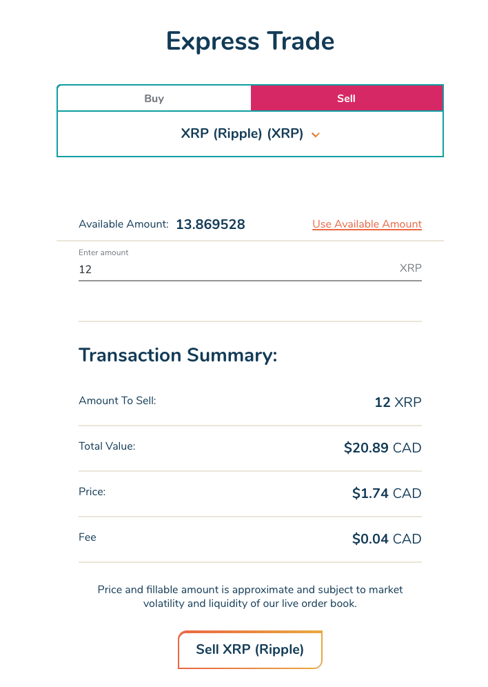 BitBuy Transaction Summary