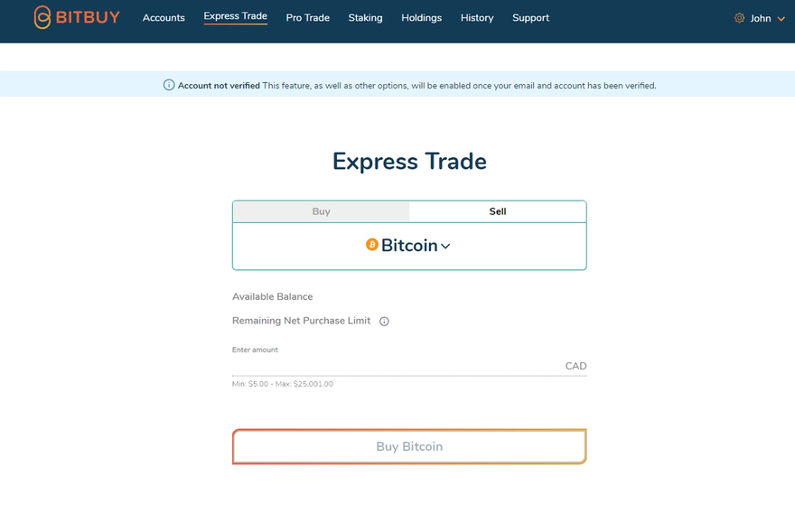 Bitbuy express trade