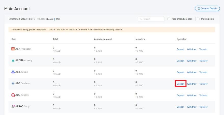kucoin deposit funds