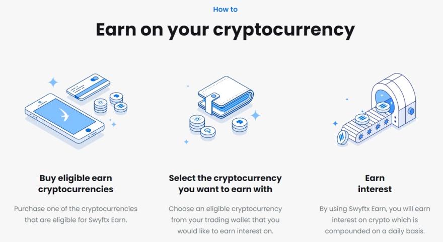 how to earn interest on crypto with Swyftx