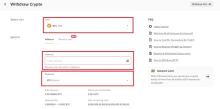 Withdrawing Bitcoin from binance to Paypal