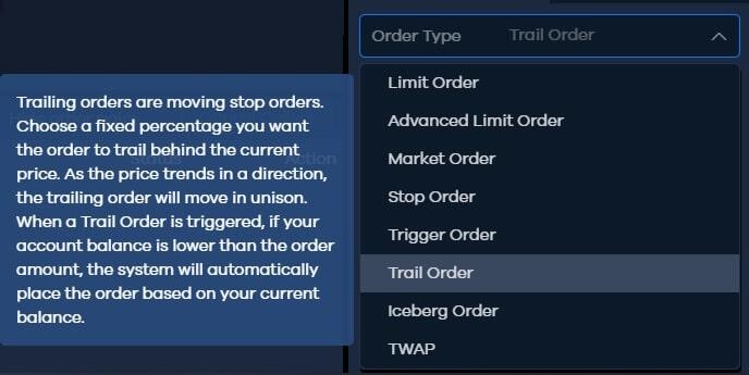 Okcoin Order Types