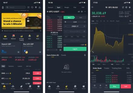 binance app screenshots