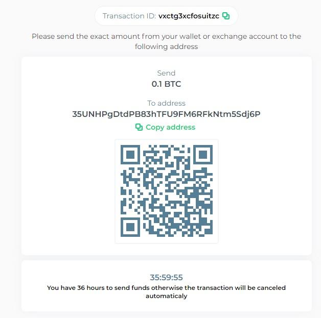 changelly confirm order