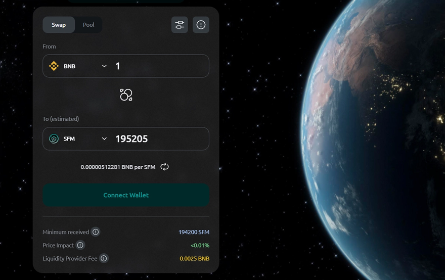 Buying and selling SafeMoon on official website.