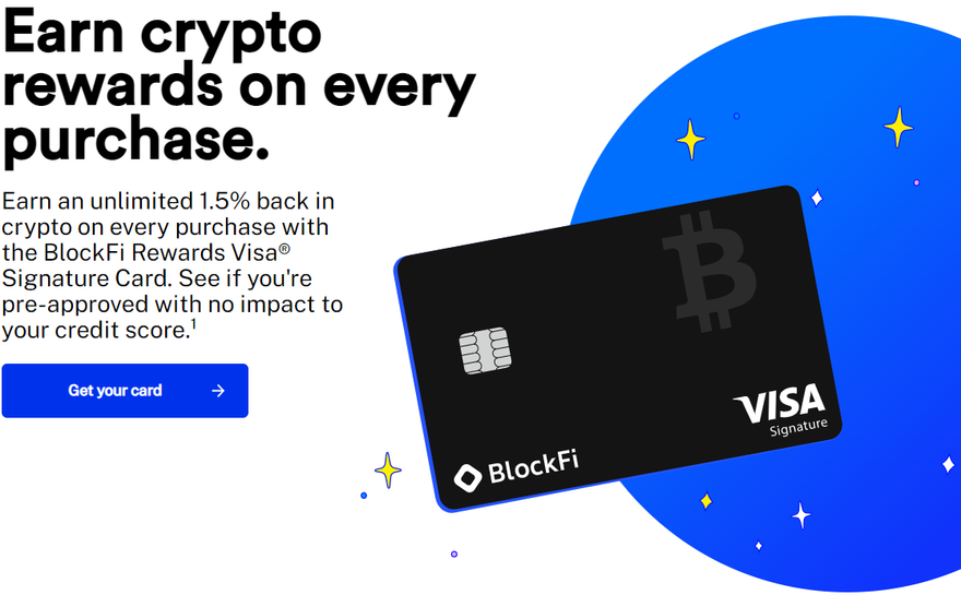 BLockFi credit card to spend crypto